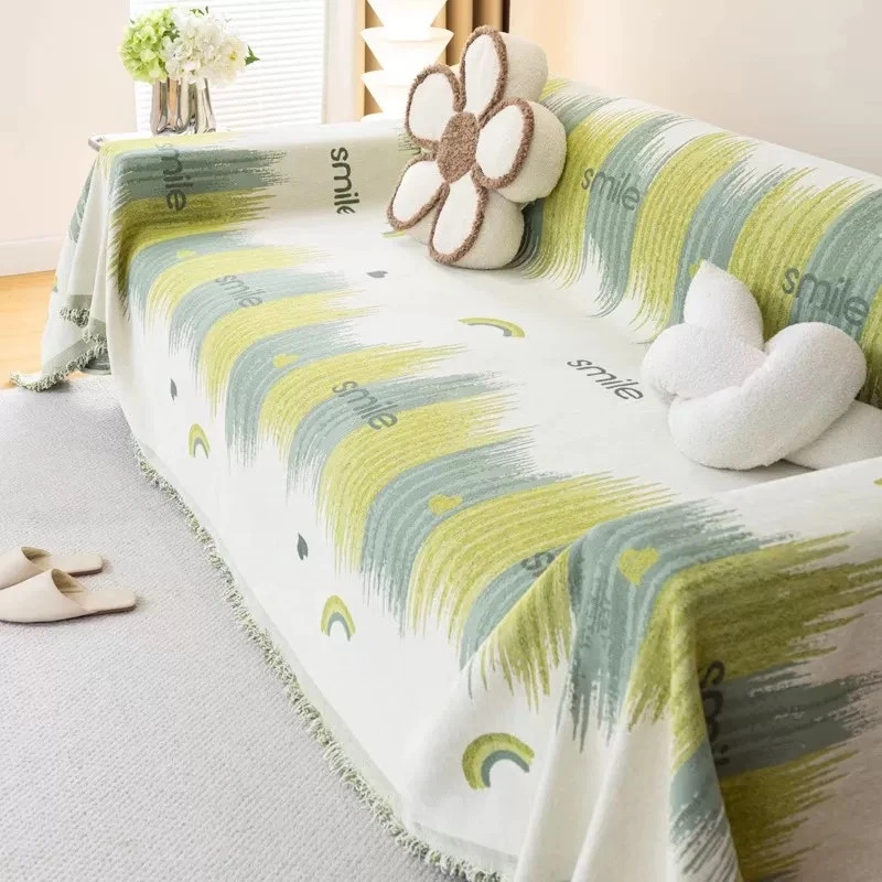 北欧风简约防猫抓沙发盖布雪尼尔防尘沙发巾沙发套沙发毯新款全盖