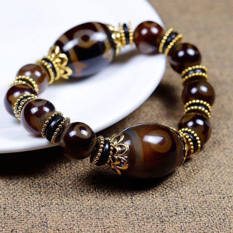 正品西藏玛瑙手链古玩玉器杂项收藏手串手链复古男女情侣款民族风