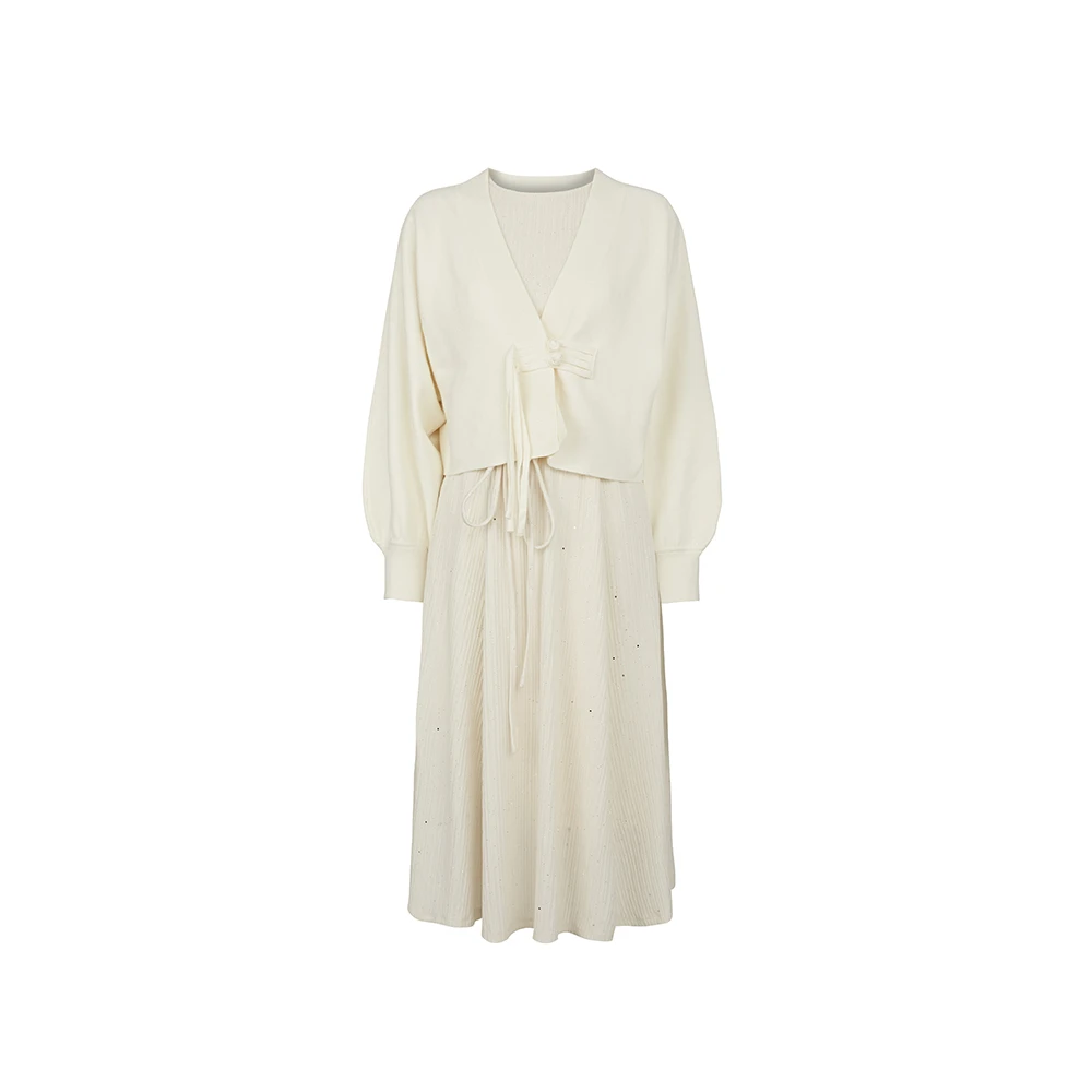 S·DEER圣迪奥官方正品秋季时尚长裙高端气质国风新中式女装连衣裙