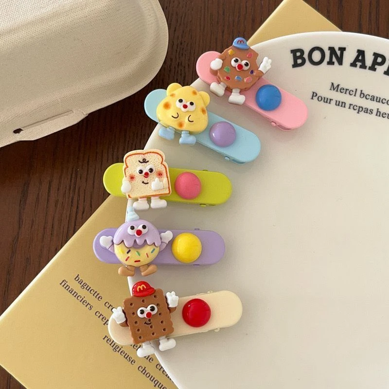 儿童可爱鸭嘴夹侧边夹糖果色趣味搞怪卡通甜美刘海夹少女心发饰