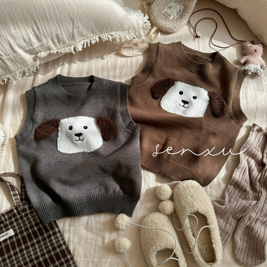 新品童装时尚毛衣马甲-058