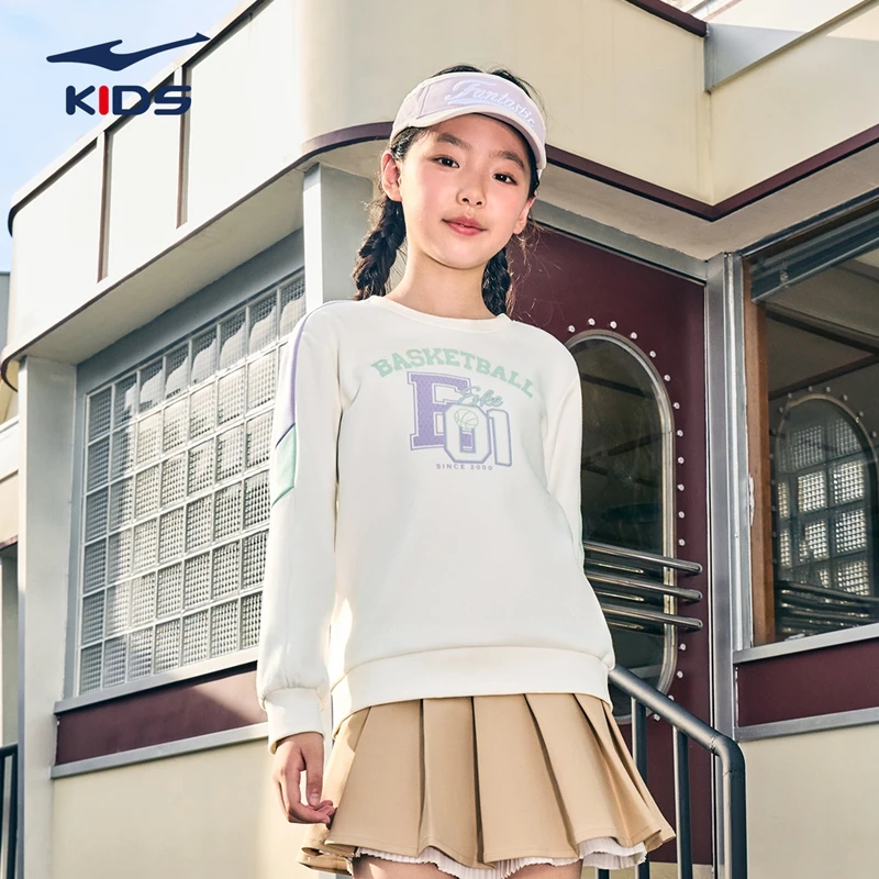 星光少女丨冬季女童加厚保暖圆领运动卫衣68224401021