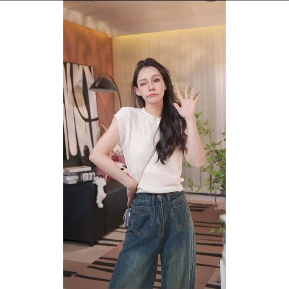 (运费补贴）无运费险显瘦百搭宽松时尚垂感秋季大喇叭牛仔裤8501