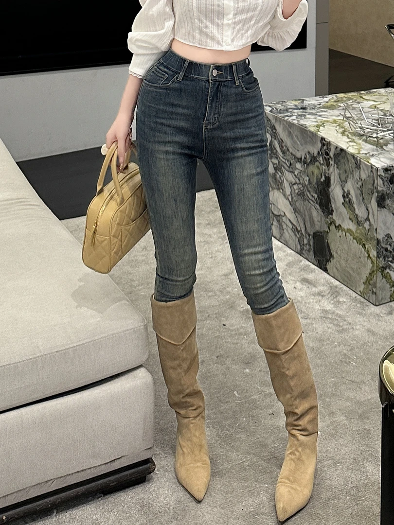 媛媛 【折纸艺术】新款百搭显瘦修身小脚牛仔裤#K0762