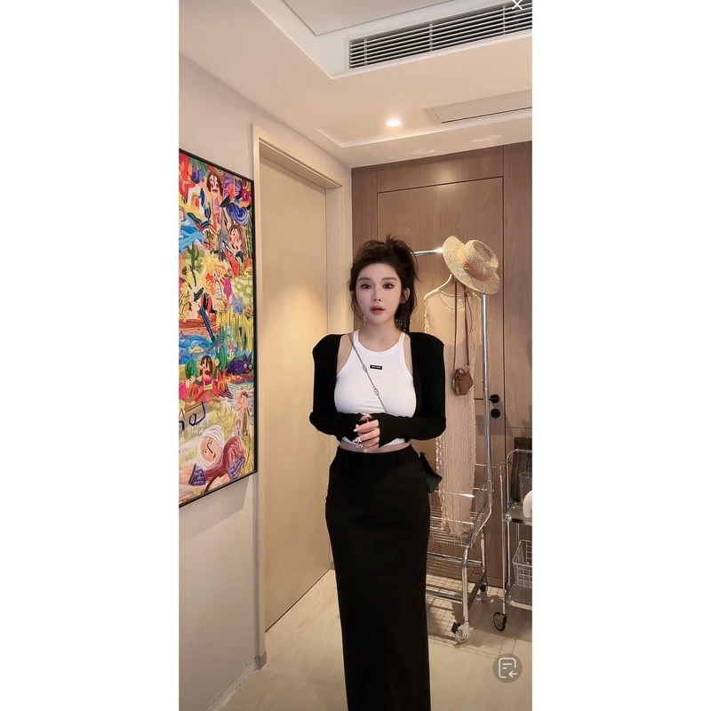 媛媛 【咖啡店主】美式辣妹半身裙显瘦半身裙女装气质修身#Q0915