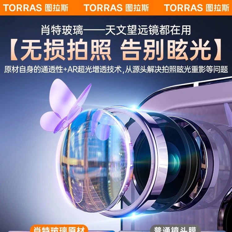 图拉斯【肖特镜头膜】苹果14镜头膜iPhone15镜头保护ProMax超清拍照