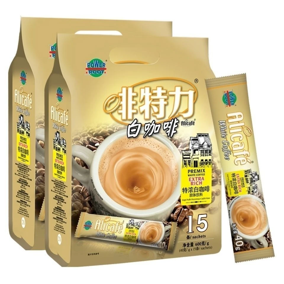 马来西亚进口Alicafe啡特力特浓白咖啡三合一速溶咖啡粉15条袋