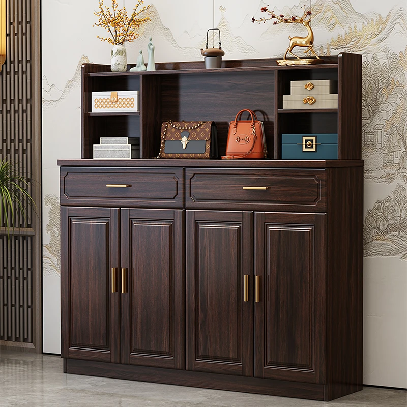 紫金檀木鞋柜实木客厅现代简约靠墙收纳柜家用大容量门厅储物柜