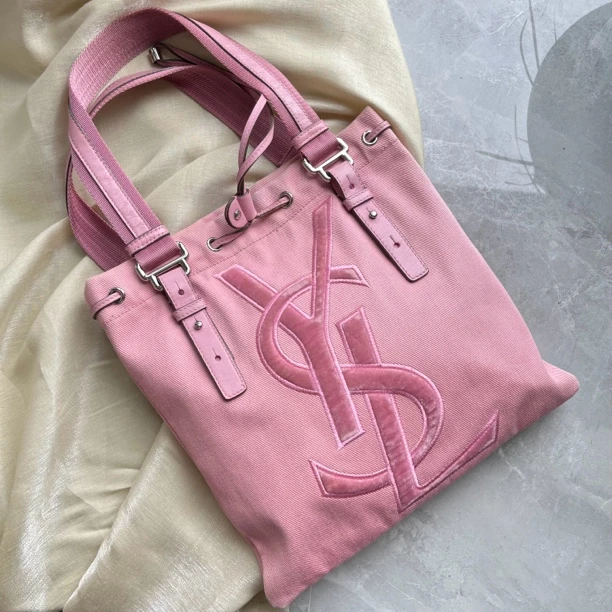 95新 YSL/圣罗兰 圣罗兰粉色小托特
