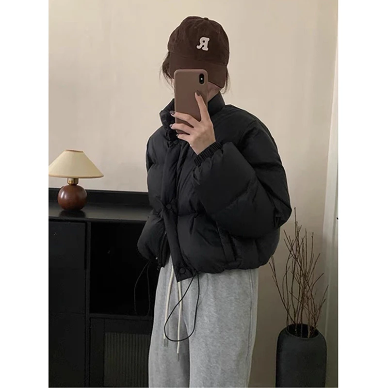 短款黑色棉服女冬季外套棉袄棉衣2024新款爆款小个子加厚面包服潮