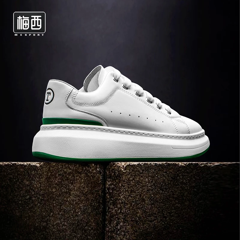 【梅西】板鞋时尚男士透气百搭休闲运动小白鞋220721