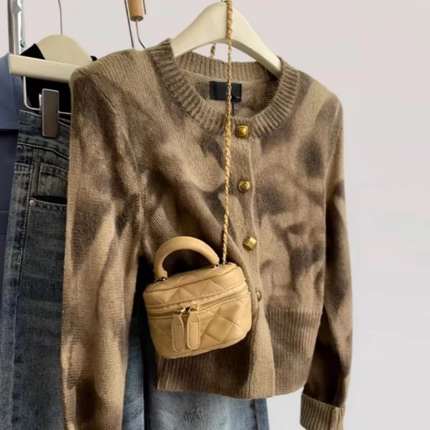 朱朱家时尚短款女装秋冬气质专用链接显瘦外套上衣百搭长袖针织