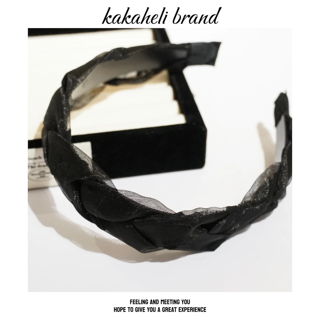 精致高级感黑色甜酷宽版发箍KK1976