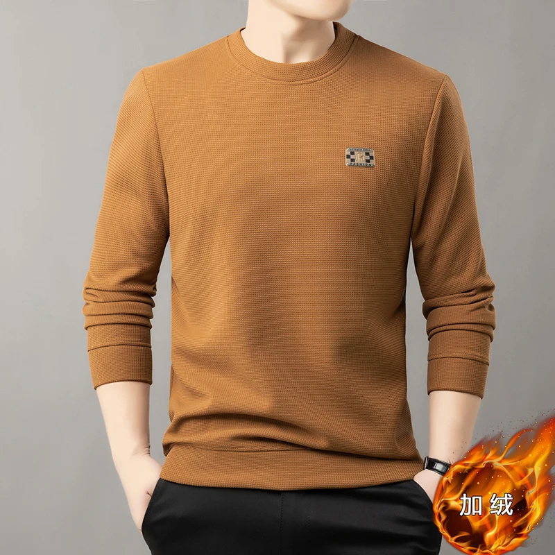 豪爵保罗加绒加厚保暖卫衣长袖圆领时尚潮流男士春秋季卫衣836609