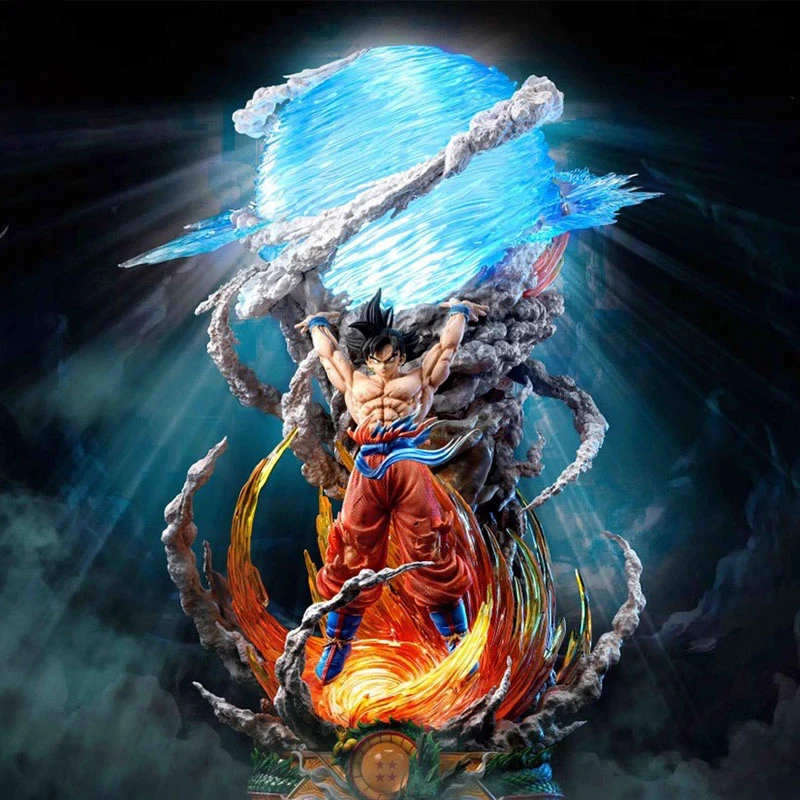 七龙珠手办 聚气悟空  元气弹 龙珠 带灯光  手办模型摆件