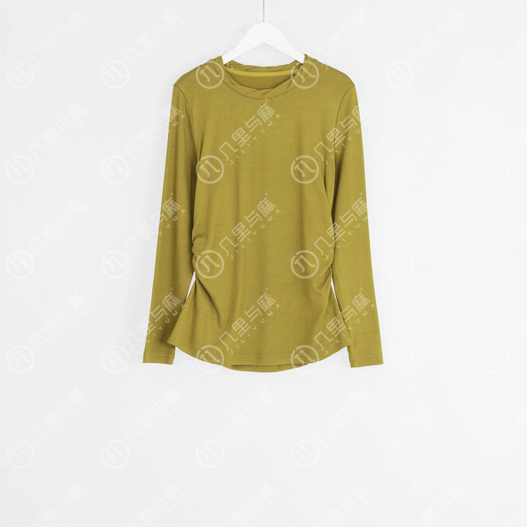 （几里）黄玉笙-休闲长袖百搭设计感T恤 长64 胸围92 1072850