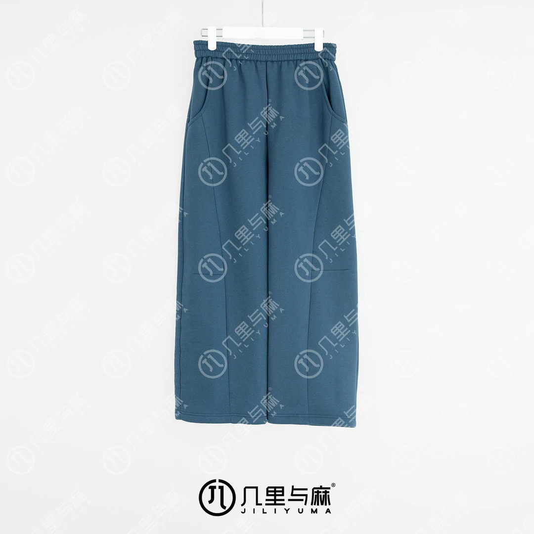 （几里）子楚-休闲复古纯色长款清凉阔腿裤 裤长96 1062282