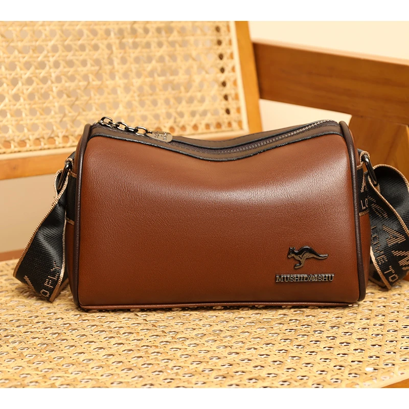 新款包包波士顿复古女包百搭宽肩带单肩斜跨包潮流女包