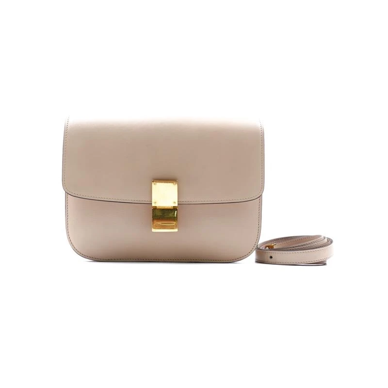 95新 Celine/思琳 Classic Box肉桂粉金扣单肩包T_ZY0000391837