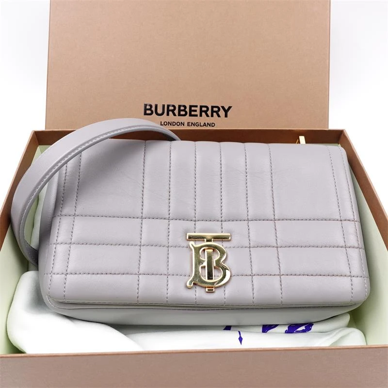 99新 BURBERRY/博柏利 巴宝莉 TB logo 灰色单肩包T_ZY0000400660