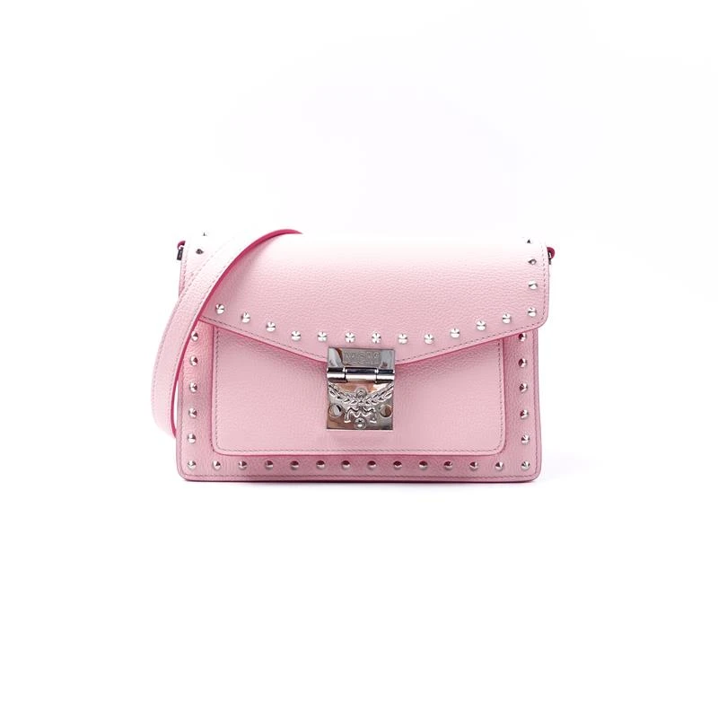 95新 MCM MCM 粉色铆钉Patricia Visetos 单肩包H_ZY0000367646