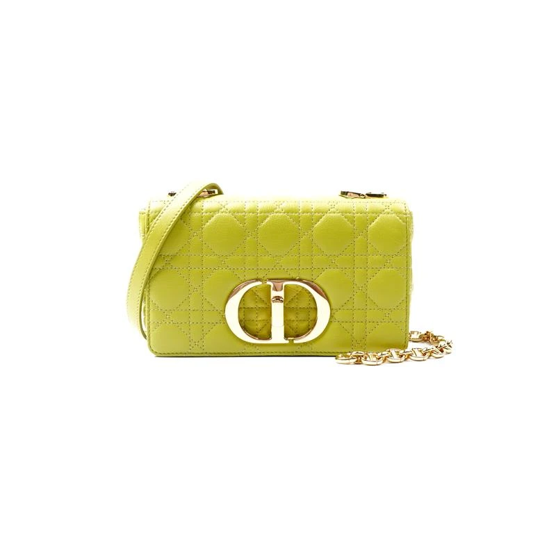 99新 DIOR/迪奥 芥末黄色金扣单肩包/T_ZY0000378525