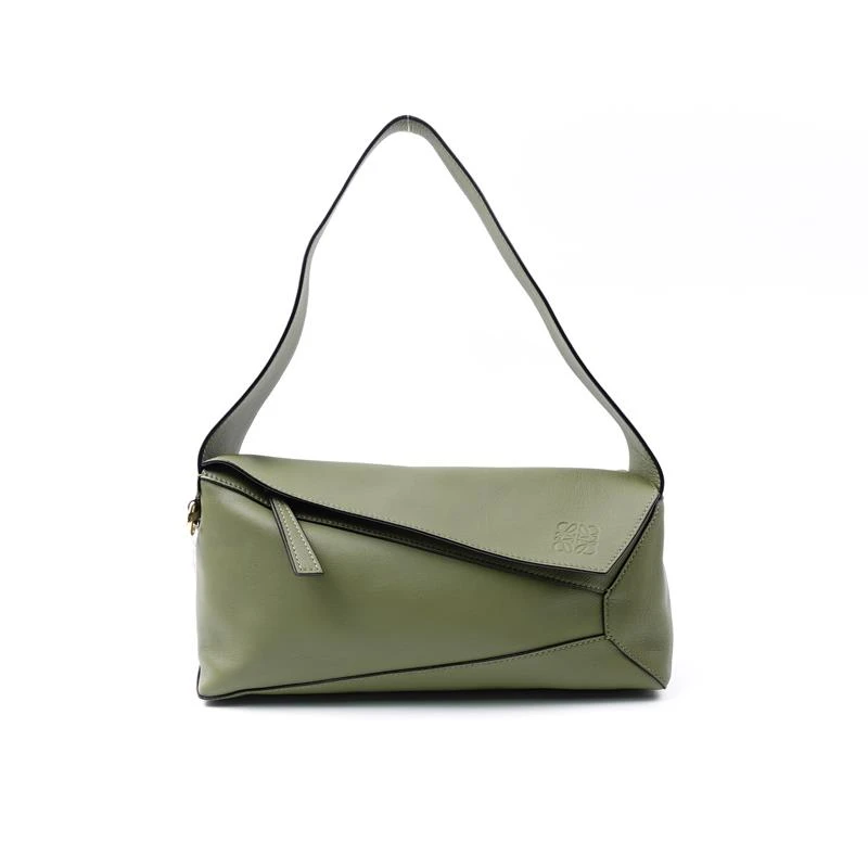 95新 LOEWE/罗意威 罗意威Puzzle hobo绿色单肩包/H_ZY0000375280