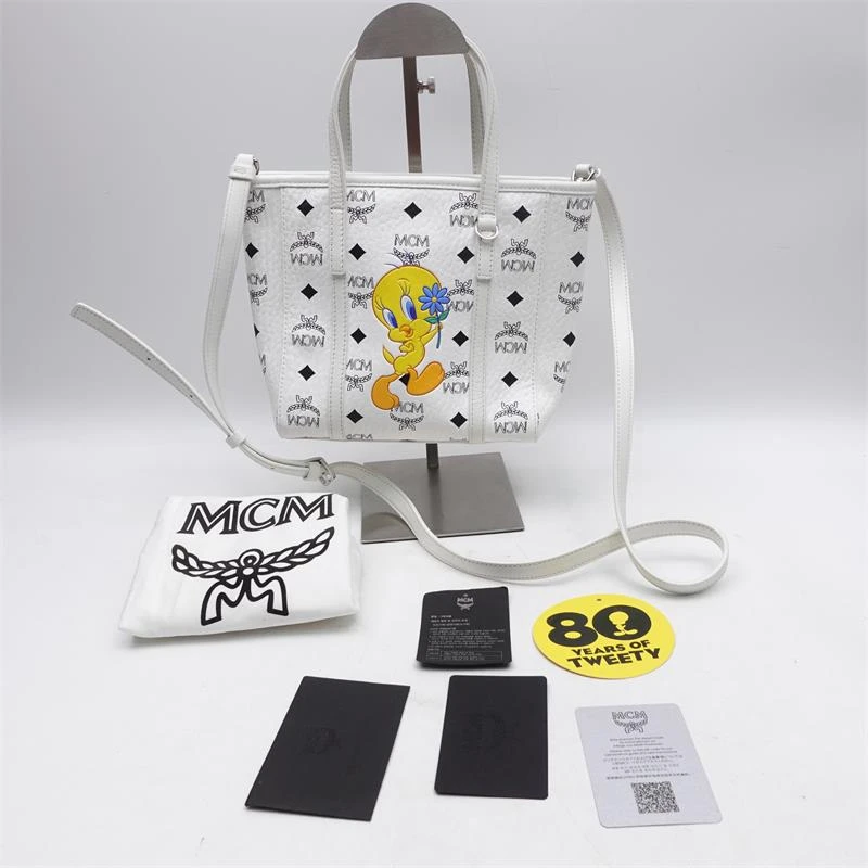 99新 MCM 白色老花 手提单肩包/T_ZY0000283041