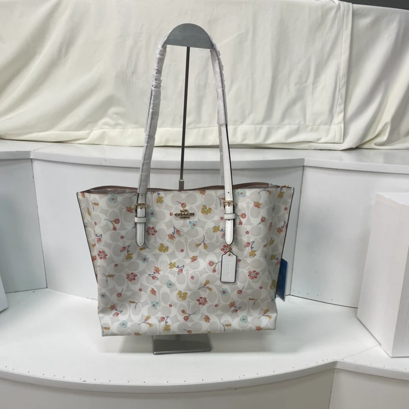 95新 COACH/蔻驰  白色花朵图案 单肩包/T_ZY0000136723