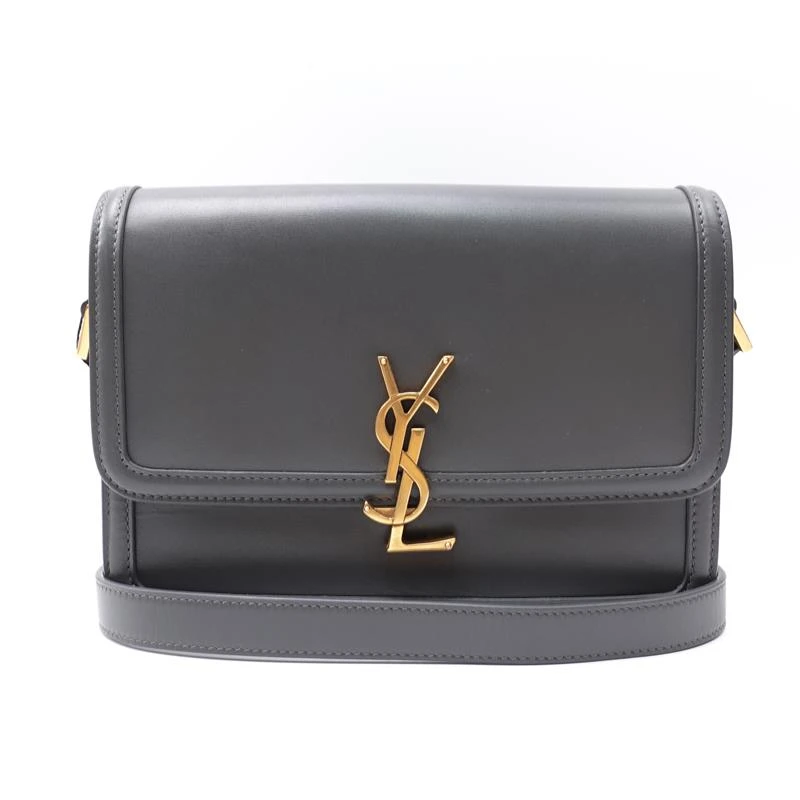 95新 YSL/圣罗兰 灰色金扣单肩包/T_ZY0000373988