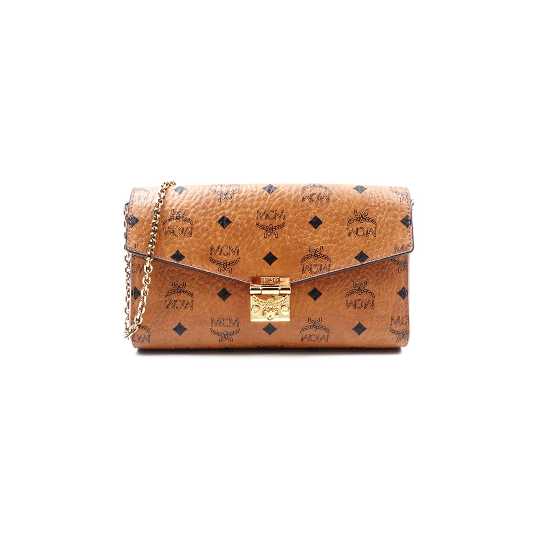 95新 MCM 干邑色链条包  LYJMJY0028