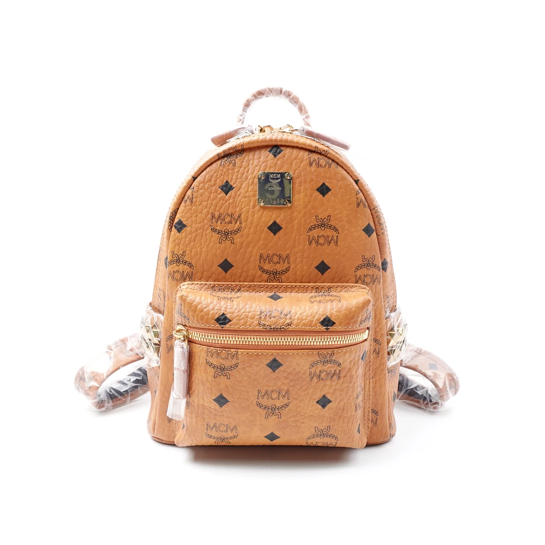 全新未使用 MCM 干邑色mini双肩包/CLKJMJY00488