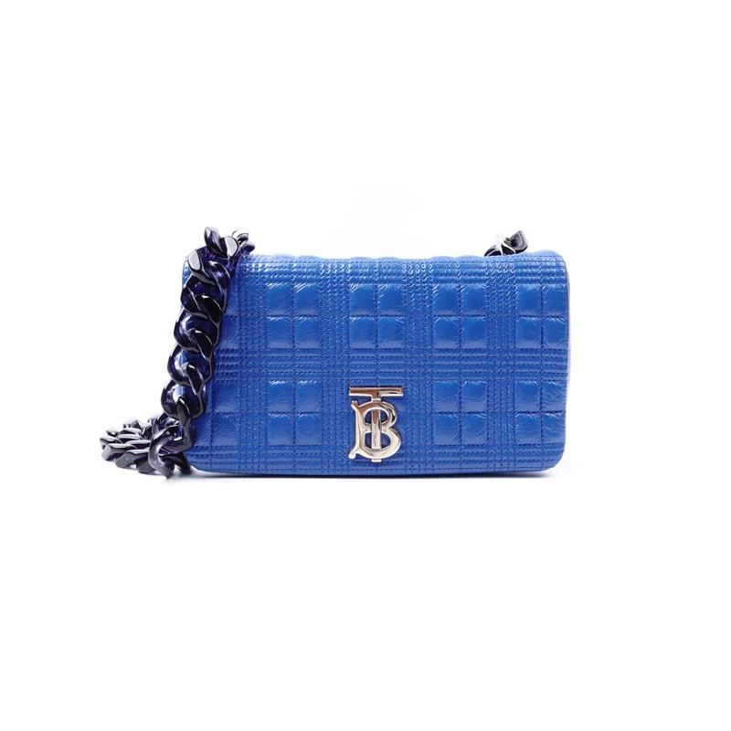 95新 BURBERRY/博柏利 Lola蓝色银TB扣单肩包H_ZY0000375566