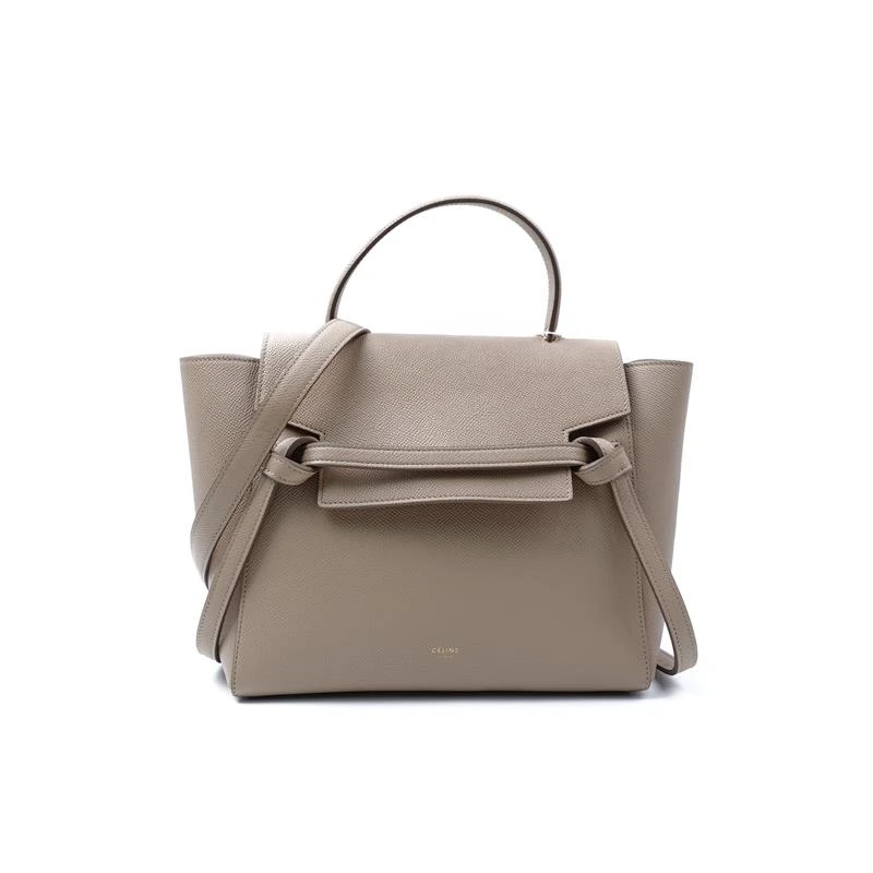 95新 Celine/思琳 Belt奶茶色手提单肩包/H_ZY0000377398