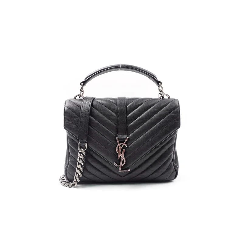 95新 YSL/圣罗兰 圣罗兰 College 黑色手提单肩包T_ZY0000378901