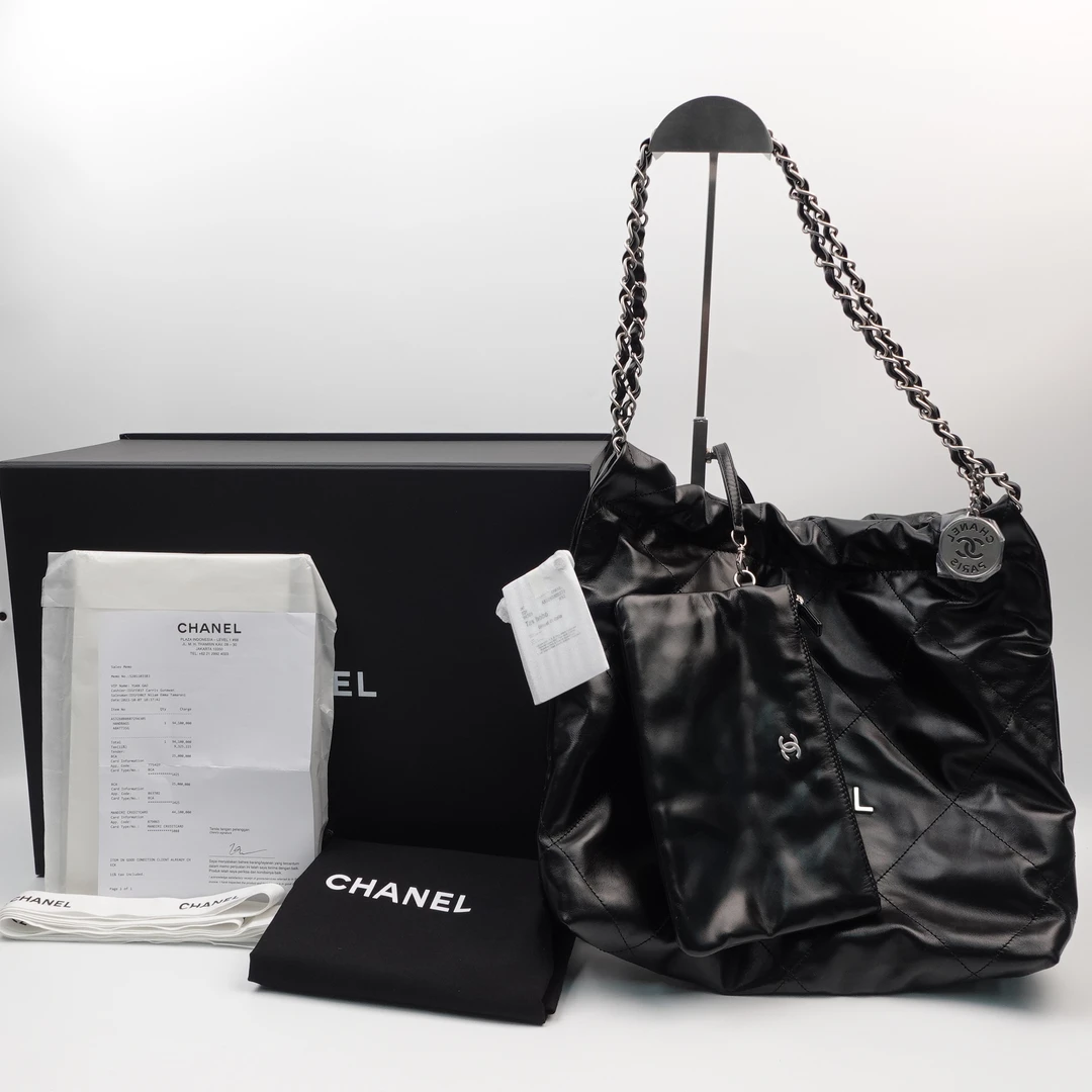 99新 Chanel/香奈儿 22bag垃圾袋 单肩包/CJCGY0012