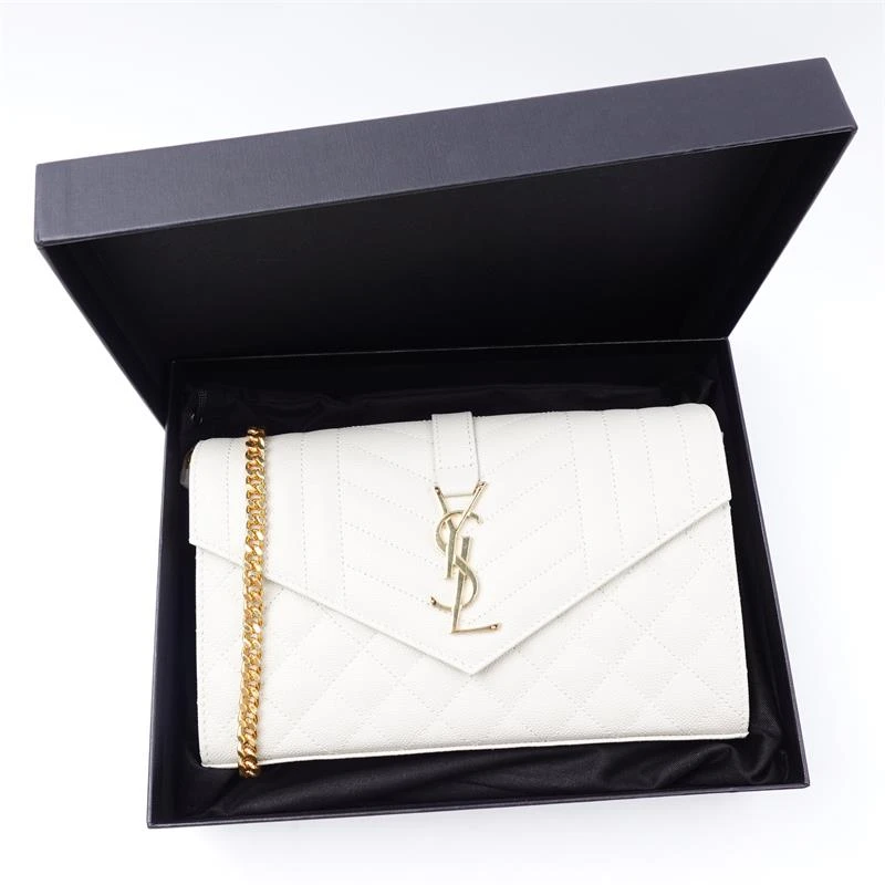 99新 YSL/圣罗兰 圣罗兰Envelope白色单肩包H_ZY0000383965