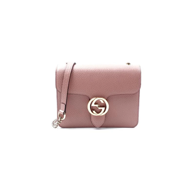 95新 GUCCI/古驰 粉色双G风琴单肩包T_ZY0000382253