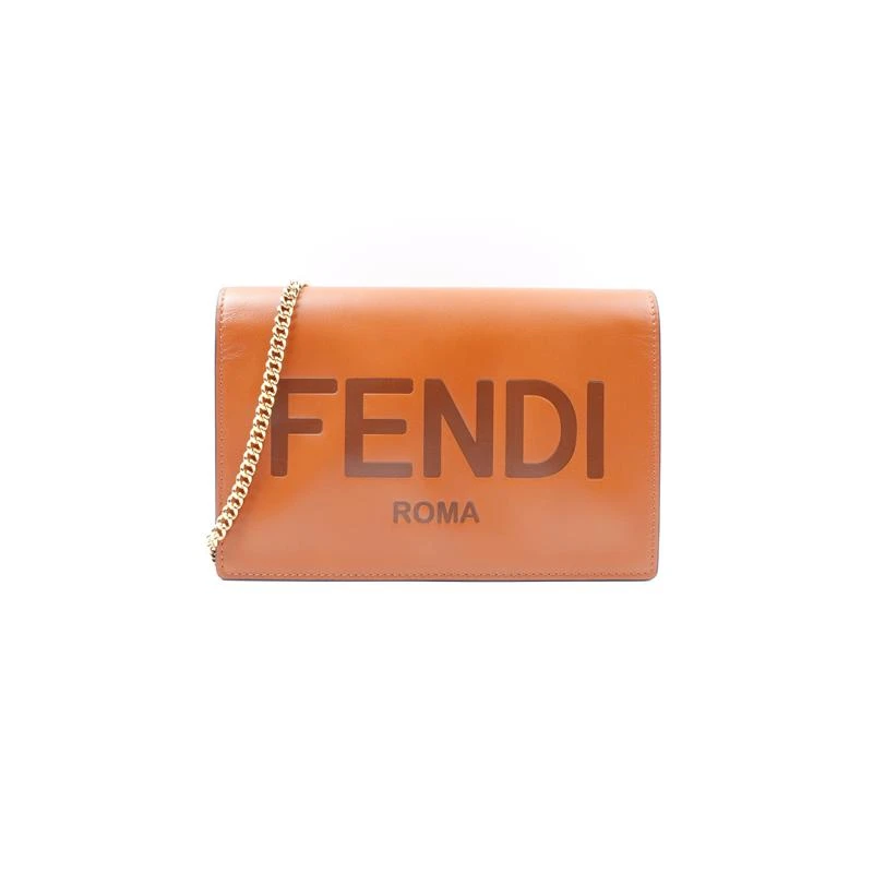 95新 FENDI/芬迪 芬迪棕色链条包T_ZY0000370840