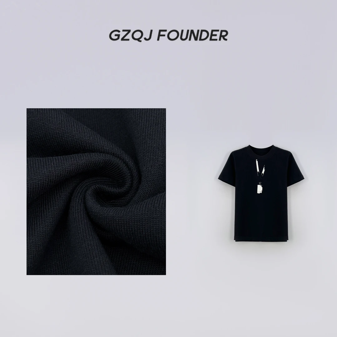 GZQJ【两个世界】春夏新款设计感时尚百搭休闲打底短袖T恤ol女95071