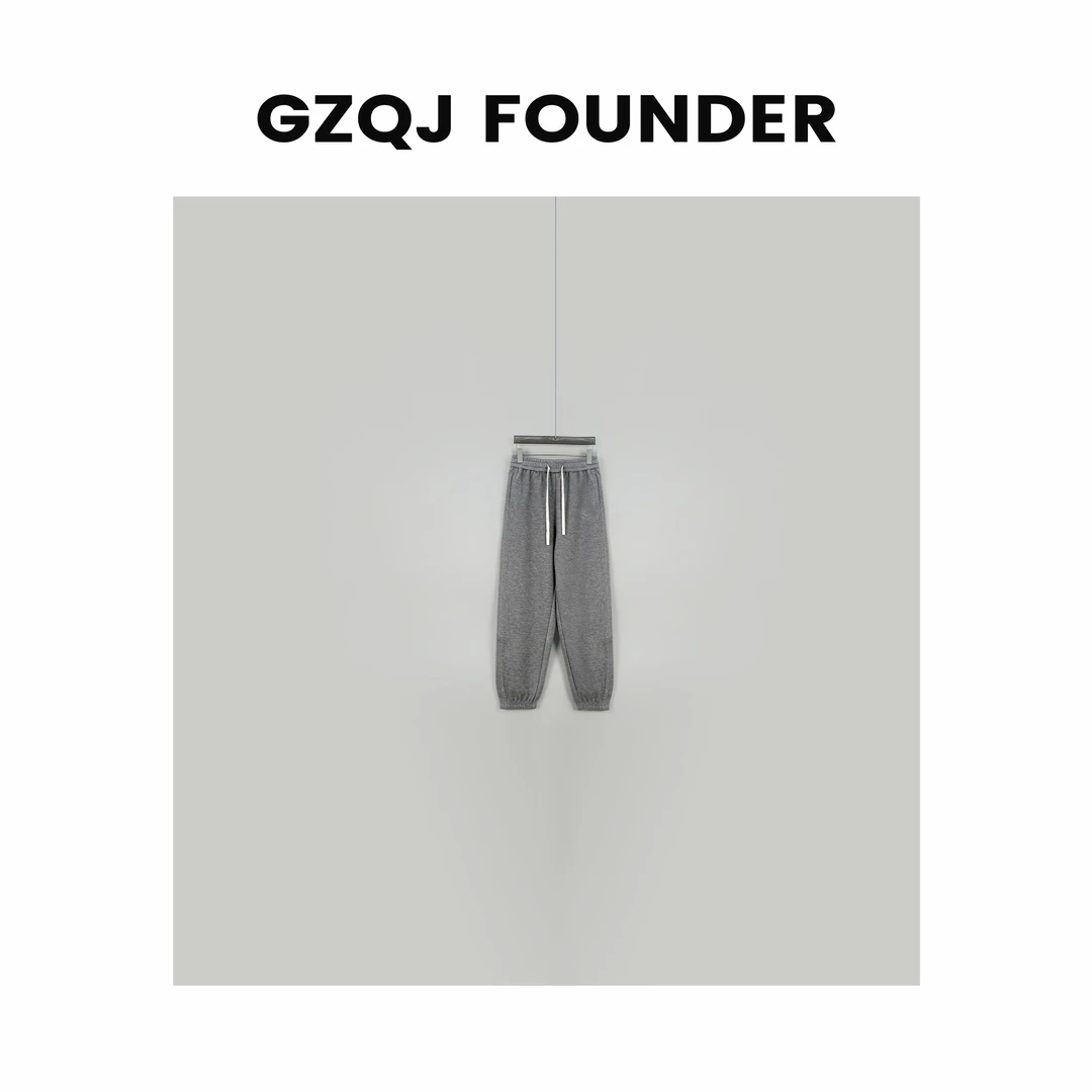 GZQJ 【报恩卫裤】 设计感高腰抽绳时尚百搭时尚束脚裤 9808