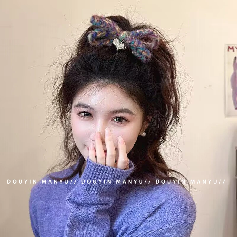 漫予特别的蝴蝶结~精致秋冬碎发夹侧边夹子头饰女刘海鸭嘴夹