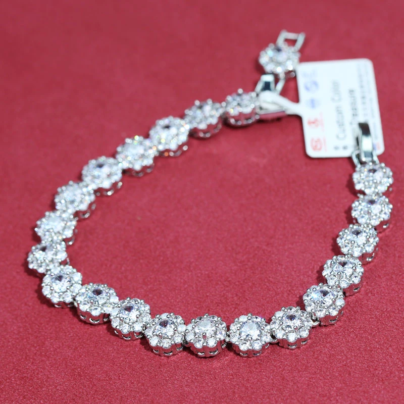 时尚气质满镶花苞手链m913