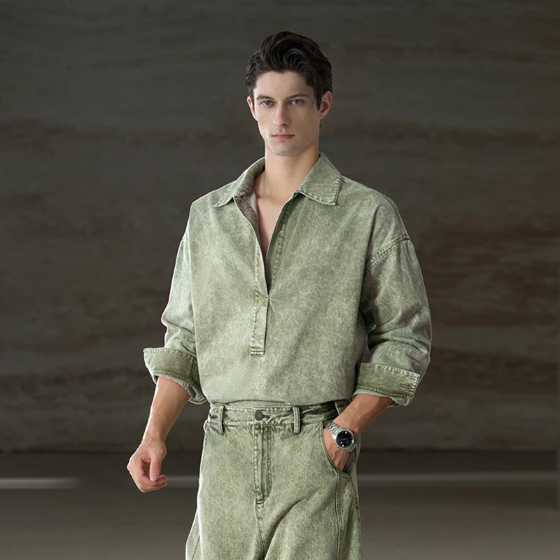 COMMON VALUE 「 灵 Πάν」牛仔POLO领衬衣