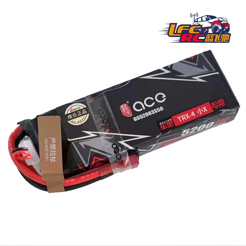 格氏ACE 遥控模型车船用3S 5200毫安50C锂电池11.1V大脚短卡电