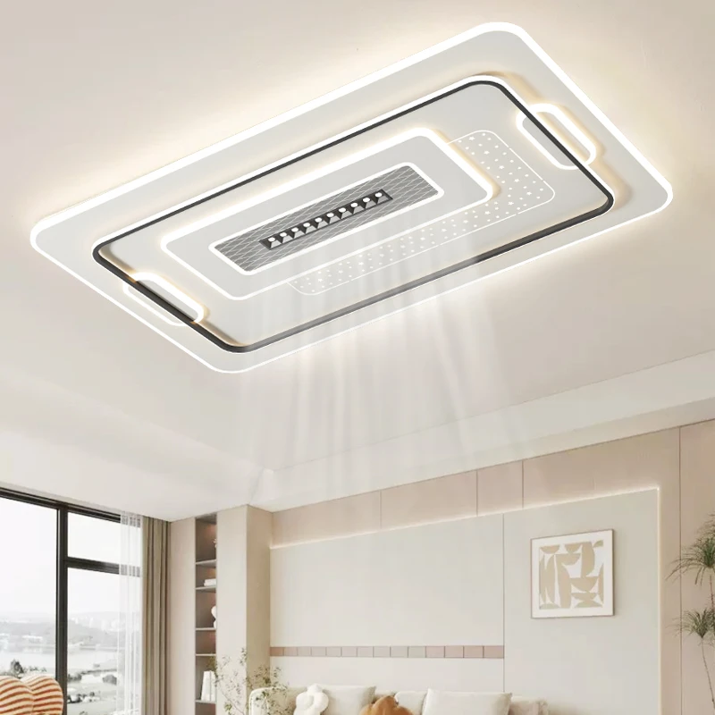 轻奢现代北欧极简长方形大厅吸顶灯方形吸顶灯中山灯饰松弛感18