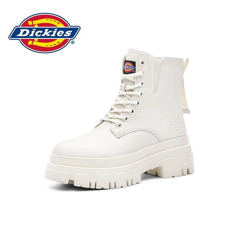 Dickies大黄靴新款牛皮靴女高帮真皮百搭工装马丁靴爆款鞋子89