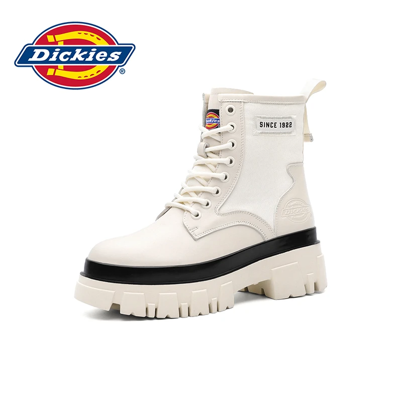 Dickies切尔西秋冬女款踢不烂高帮真皮百搭好看不捂脚马丁靴90