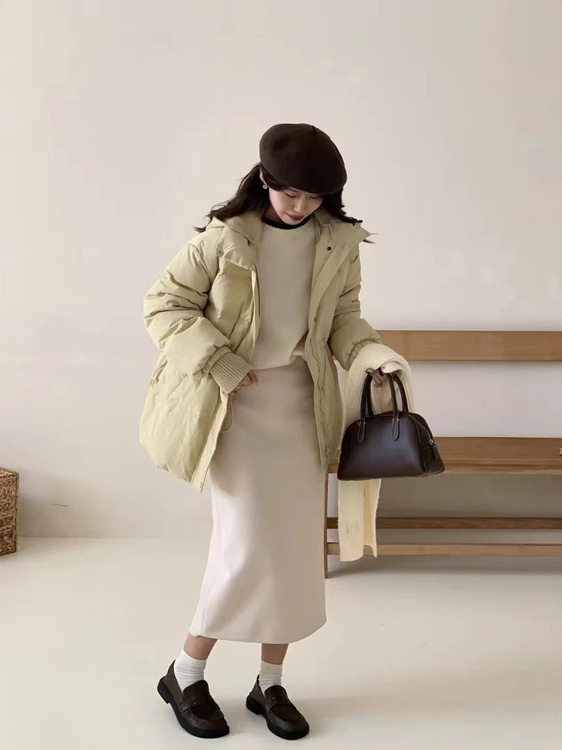 新款棉服女款时尚休闲潮流宽松冬季韩版加厚抽绳保暖秋冬百搭羽绒