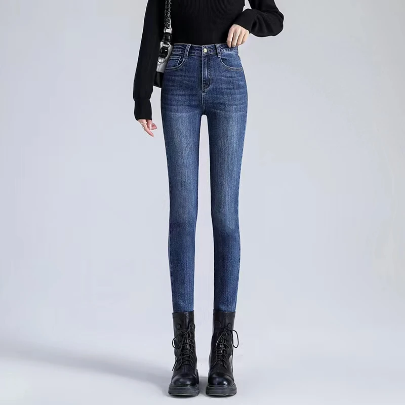 2024春秋高腰弹力时尚百搭显瘦修身秋季紧身小脚裤